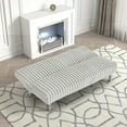 thumbnail image 3 of Furniture of America Wuntly Convertible Chenille Futon Sofa Daybeds up to 500 lbs, Light Gray, 3 of 5