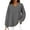 Dark Gray, variant on Women's Oversized V-Neck Fleece Pullover Sweatshirt, Long Sleeve Soft Comfortable No Hood Casual Top with Relaxed Fit for 2025 Fall Season, Daily Wear and Layering Outfits Beige L