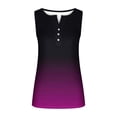 thumbnail image 6 of XFLWAM Henley Shirts for Women V Neck Button Down Gradient Color Tank Tops Summer Sleeveless Casual Basic Blouse, 6 of 7