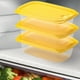 thumbnail image 4 of Refrigerator Storage Box Set 3 Clear Plastic Boxes With Locking Lids Space Saving Stackable Storage For Leftovers And Snacks 550ml, 4 of 6