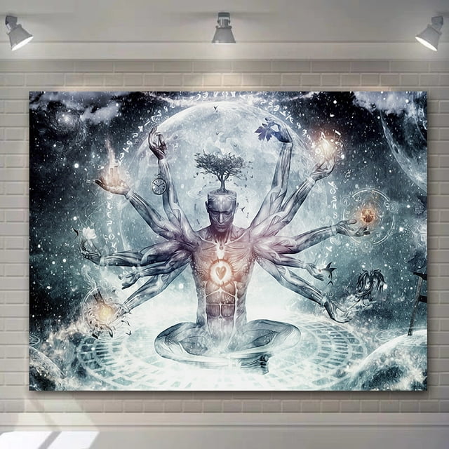 Tapiz de pared Psychedelic Thousand Hand Guanyin 150x130 cm