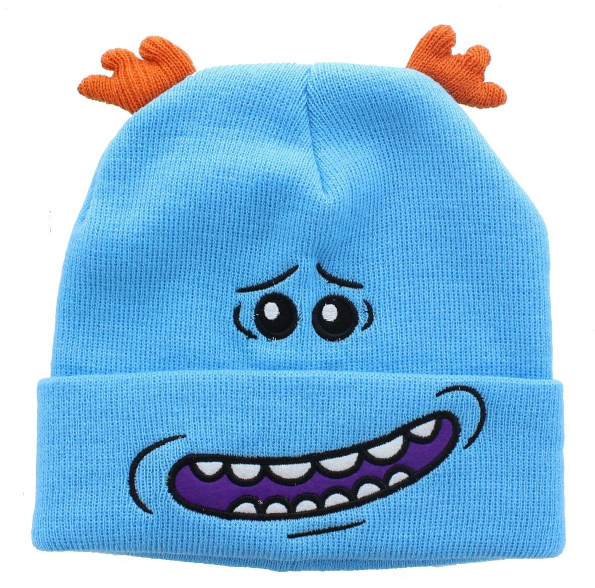 Mr meeseeks Printed Washable Mouth Protective for Skiing Morty & Rick white with 5 filters