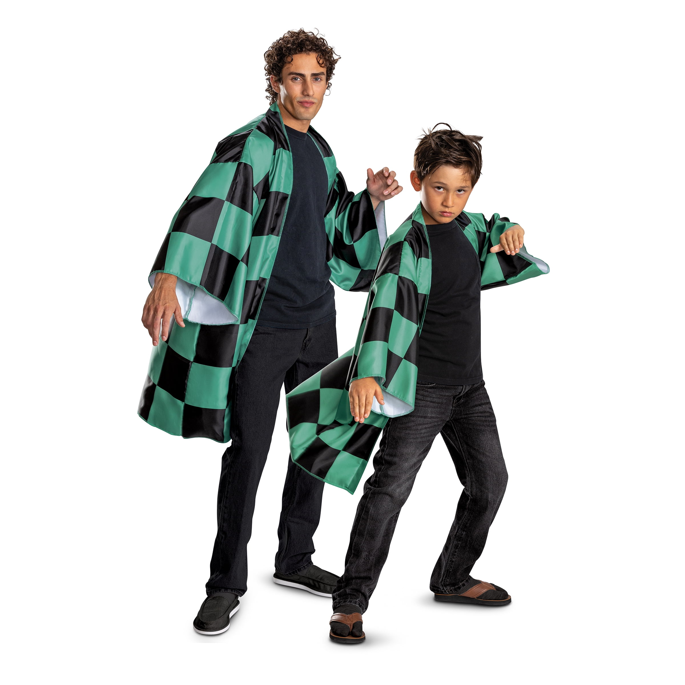 Demon Slayer Tanjiro Halloween Costume for Children, Boys Size L (10/12), by Disguise