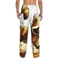 thumbnail image 7 of Salouo Autumn Raccoon In Forest Print Pajama Pants for Men, Lounge Pants Elastic Waistband Casual Men's sleepwear Loungewear Sleep Pajama Pant -Medium, 7 of 7