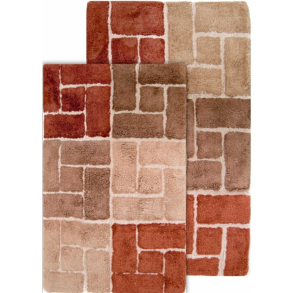 Chesapeake Berkeley 2 Piece Bath Rug Set (21"x34" & 24"x 40")