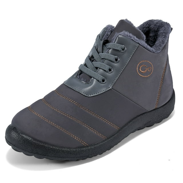 Men's Winter Snow Boots With Warm Plush Lining Ankle Booties Comfortable NonSlip Walking Boots