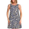 thumbnail image 1 of Fotbe Daisies Flowers Vestido de Verano sin Mangas para Mujer – Vestido Midi Línea A, Estilo Camiseta Floral, Vestido Playero Casual y Fluido, 1 of 7