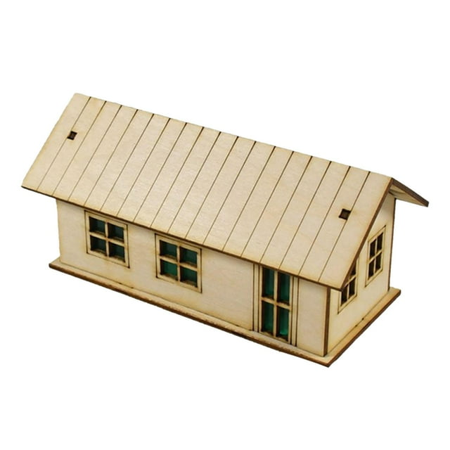 Bunblic 1/60 Miniature House Model Mini Accessory Unique Scenery 3D Handmade Building Model Architecture Scene for Diorama Sand Table Style E