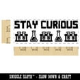 thumbnail image 2 of Stay Curious Science Beakers Teacher Student School Self-Inking Rubber Stamp Ink Stamper - Purple Ink - Large 2-3/4 Inch, 2 of 7