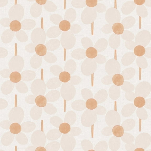 Tempaper x Novogratz Flower Power Pink Blush Peel and Stick Textured Floral Wallpaper, 20.5" x 16.5'