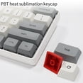 thumbnail image 4 of RisingPro Clavier de Jeu Mécanique Compact Étanche 61 Touches Filaire USB Type C Sans Fil Bluetooth RVB LED Rétroéclairé Linéaire et Silencieux Blanc MX Gris, 4 of 10