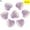 Purple, variant on 30 Pcs Natural Crystal Stone Love Heart Pocket Stones Balance Healing Chakra Rock (Pink)