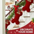 thumbnail image 6 of Ayieyill 18 Inch Dog Christmas Stocking, Bone Shape Stocking Christmas for Dog, Large Pet Stockings Hanging Christmas Decorations (Red Plaid), 6 of 7