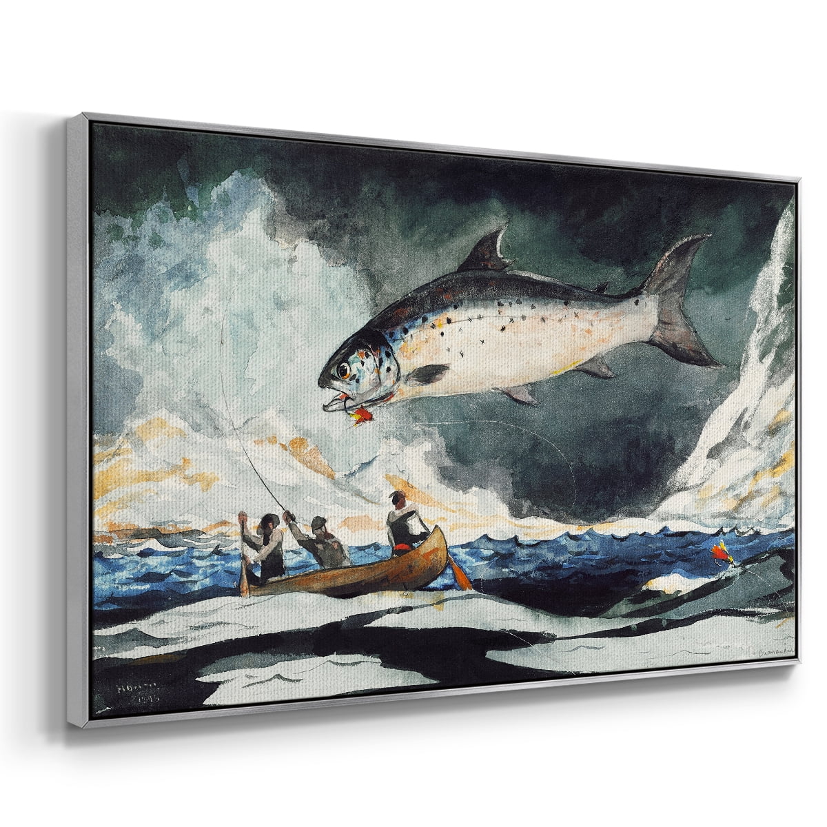 Vintage Landscape-CXLV By Wexford Home Framed in Silver Wood Gallery Wrapped Canvas 25 in. x 37 in.