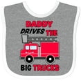 thumbnail image 3 of Inktastic Daddy Drives the Big Trucks with Fire Truck Boys or Girls Baby Bib, 3 of 4