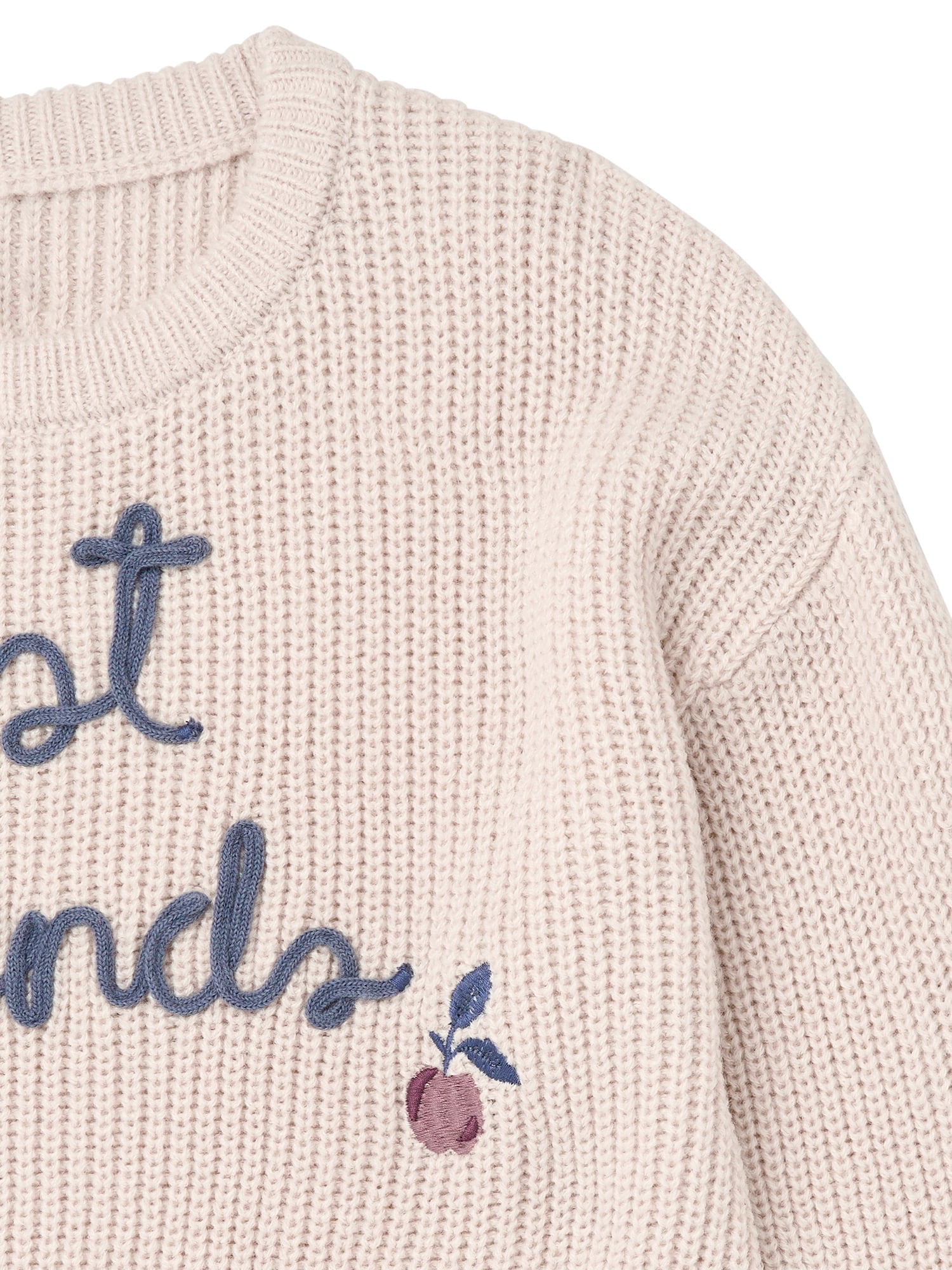 Modern Moments by Gerber Toddler Girl Affirmation Sweater, Sizes 12 Months - 5T