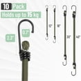 thumbnail image 2 of Bungee Cords with Hooks, 10 Pack, Assorted Sizes, Bungee Cords Heavy Duty Outdoor, Camping, 2 of 3