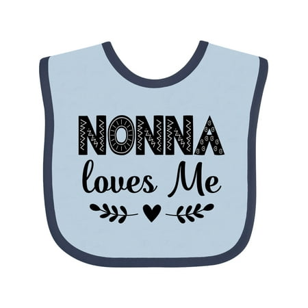 

Inktastic Nonna Baby Clothes Grandchild Gift Baby Girl Bib