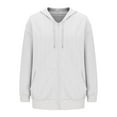 thumbnail image 4 of LIaqionyy Hoodies for Women Zip Up Casual Long Sleeve Drawstring Sweatshirts with Pockets Trendy Fall Winter Outfits, 4 of 6
