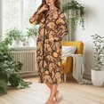 thumbnail image 2 of FOR U DESIGNS Capybara Print House Dresses for Women Lightweight House Dresses for Women with Pockets, Womens Embroidered Housecoat Long Sleeve Duster Robe, XL, 2 of 8