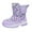 Purple, variant on Otqutp Kids 𝗦now Boots Boy's Girl's Waterproof Cold Weather Classic Camouflage Booties Winter Outdoor Hiking Thicken Shoes