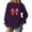 Z05 Purple, variant on Erwazi Women's Valentines Hearts Sweatshirt Crew Neck Loose Long Sleeve Casual Cute Loose Fit Top