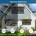 thumbnail image 3 of 120" x 40" Door Window Awning Exterior, Polycarbonate Cover Entry Door Outdoor Patio Awning Canopy, Front Door Overhang Awning for Sun Shutter, UV, Rain and Snow Protection, Hollow Sheet (Brown Board), 3 of 10