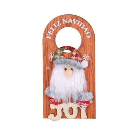

Eudgs Christmas Cartoon Door Knob Hanging Decoration 2024 Old Man Snowman Christmas Wood Sign Pendant Fireplace Christmas Garland And Wreath Painted Stained Glass Window Hangings Acrylic Beads Garland