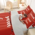 thumbnail image 4 of Feelyou Rustic Home Sweet Bedding Comforter Set for Adults Men Women, Arrow Quote Queen Bedding Sets, Red, Grey Reversible, 7pcs, 4 of 7