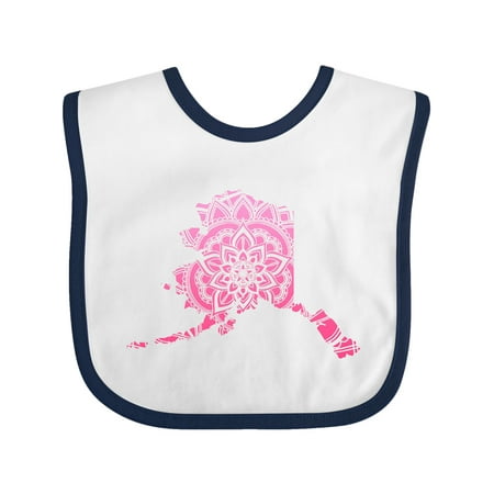 

Inktastic Alaska Silhouette Mandala Gift Baby Boy or Baby Girl Bib