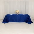 thumbnail image 6 of Efavormart Royal Blue Seamless Lamour Satin Rectangle Tablecloth - 90"x156" for 8 Foot Table With Floor-Length Drop, 6 of 11