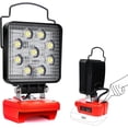 thumbnail image 1 of GFDYREE Lampe de Travail LED Sans Fil pour Batterie Milwaukee 18V, Lampe de Chantier Portable Projecteur Outil pour M18, Lampe Réglable Projecteur Lampe de Poche pour Réparation/camping Extérieur/pêche/émergence, 1 of 6