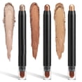 thumbnail image 1 of Eyeshadow For Beginners Eyeshadow Stick Eye Makeup Color Pearl Pen Three Piece Set High Gloss Rotating Eyeshadow Eyebrow Pen Shiny Brush Head, 1 of 8
