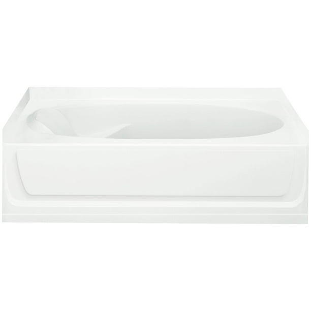 Sterling 71101129 Ensemble 60" X 36" Vikrell Soaking Bathtub For Alcove