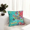 thumbnail image 5 of Wukai Cartoon Map Of Europe Premium Polyester Fleece Pillow Covers with Hidden Zipper Closure,Luxuriously Soft and Durable-20"x20", 5 of 7