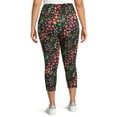 Terra & Sky Women’s Plus Size Printed Capri Leggings, 2Pack