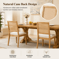 thumbnail image 3 of Dining Chairs Set of 2, Modern Farmhouse Kitchen Chairs with Cane Back, LEGAHOME Upholstered Dining Room Chairs, Wood Side Chair for Kitchen Dining Room, Beige, 3 of 9