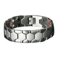 thumbnail image 2 of harmtty Men Bracelet Magnetic Alloy Durable Detachable Therapy Bracelet Daily Jewelry, 2 of 8