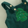 thumbnail image 5 of Okbabeha My First Christmas Baby Girl Boy Outfit Sleeveless Suspender Romper Corduroy Overall Onesie 1st Christmas Clothes, 5 of 7