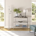 thumbnail image 3 of Evelyn&Zoe Basso 2-Light Torchiere Floor Lamp with Glass Shade in Polished Nickel/Clear, 3 of 10