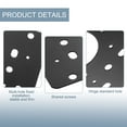 thumbnail image 4 of Uxcell Cabinet Hinge Repair Plate, 2 Set 90mm/3.54" Stainless Steel Door Hinge Repair Kit, Black, 4 of 7
