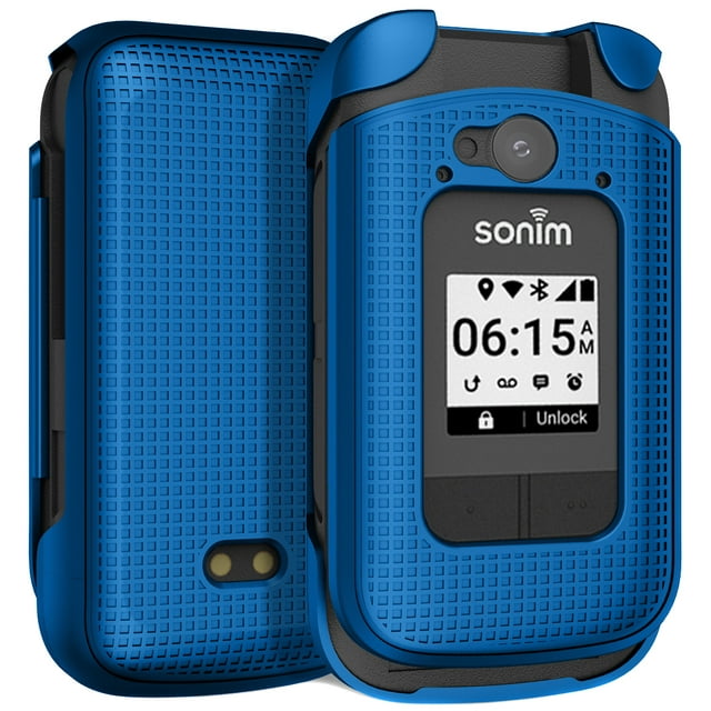 Case for Sonim XP3 Plus 4G Flip Phone, Nakedcellphone Slim Hard Shell Protector Cover for XP3plus (Model XP3900, Year 2021) - Cobalt Blue