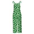 thumbnail image 4 of BLTIBY Bib Overalls for Women Adjustable Straps Jumpsuit St. Patrick's Day Printed Coveralls with Pockets Casual Loose Comfy Pants Green 5XL, 4 of 5