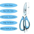 thumbnail image 2 of The Kosher Cook, Large Heavy Duty Multi Use Stainless Steel Kitchen Food Shear Scissor - Blue, 2 of 2