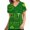 Green, variant on EGNMCR Scrubs for Women Fashion Women St. Patrick's Day Printing Short Sleeve V Neck Tops Nursing Working Uniform St Patricks Day Gifts for Women