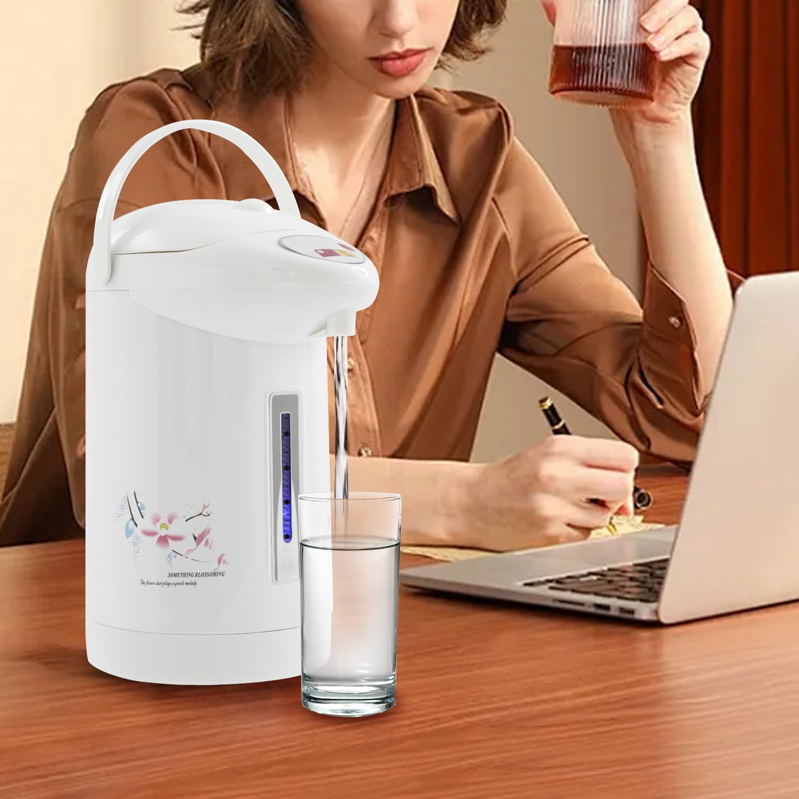 Modern Column Countertop Portable Hot Water Dispenser White for Restaurants, Living Rooms, Dining Rooms