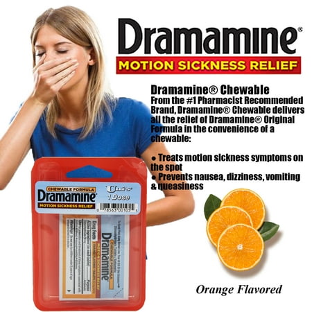 Dramamine 6 PK (200mg 2 Caplets Per Pack) | Motion Sickness Medication, Perfect for (Best Medication For Nausea)