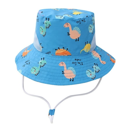 

ZRBYWB Children Fisherman Hat Spring Summer New Pattern Cartoon Animal Print Cute Breathable Comfortable Adjustable Belt Sun Hat For Boys Girls