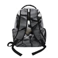 thumbnail image 2 of SCRAWLGOD Soccer Crack Pattern Gray Classic Casual Backpack, Lightweight Laptop Daypack for Work Travel School Commute, Spacious Practical Modern Unisex Design, 2 of 7