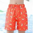 thumbnail image 3 of LUOGENLI Boys Shorts Size 12-14 Toddler Boy Girl Print Shorts Overalls Casual Pants for Children Summer Clothes Boys Shorts Size 12 Boys Shorts Size 10-12 Youth Orange 150, 3 of 6